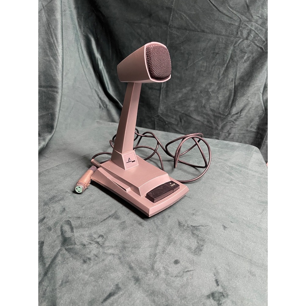Vintage Astatic 877L Desk Paging Microphone Silver 3 Pin Connector Made in USA